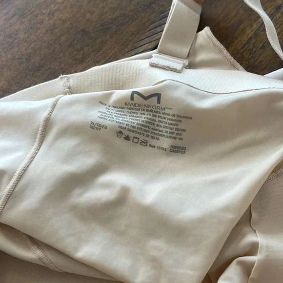 Maidenform bundle Shapewear black nude XL 2XL open bust intimates bodysuit faja - Picture 7 of 16